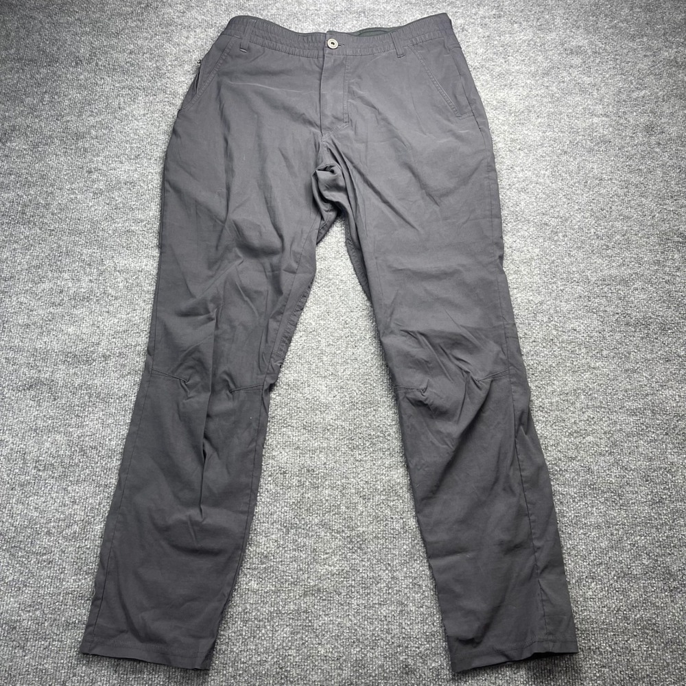 Kuhl Renegade Recon Mens 34x32 Gray Duralux Hiking Travel Pants UPF 50 Active